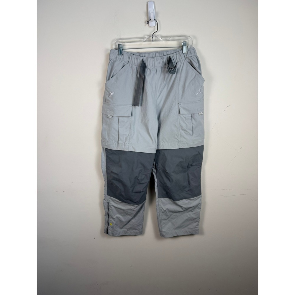 Nike Air Jordan x Solefly Cargo Pants Grey Tactical Buckle Belt Mens Medium